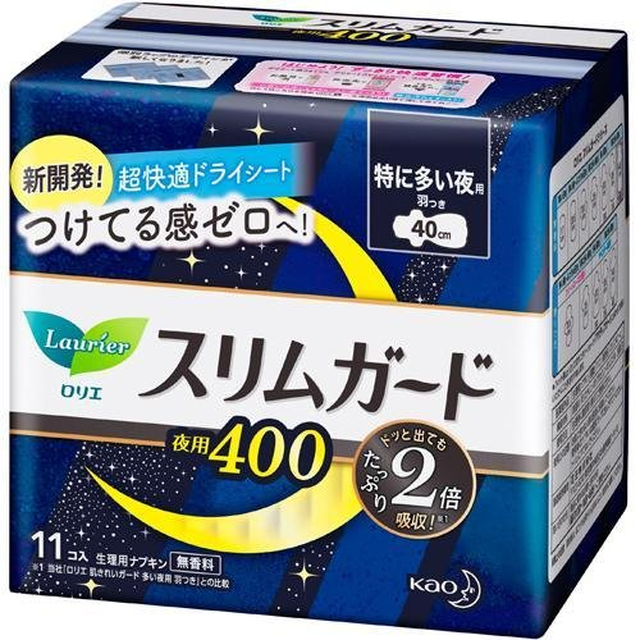 로리에 슬림 가드 특히 많은 밤용 400 11개입